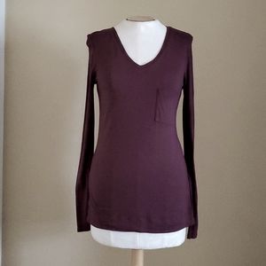 GAP Pure Red Mahogany Long Sleeve Top